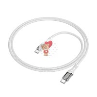 Кабель Type-C - Type-C Hoco U111 (5A, 60W, оплетка нейлон, 1,2 м) Серый Кабель Type-C - Type-C Hoco U111 (5A, 60W, оплетка нейлон, 1,2 м) Серый
