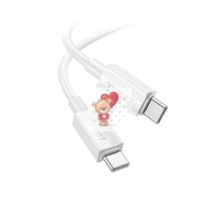 Кабель Type-C - Type-C Hoco X107 (3A, 60W, PD) Белый
