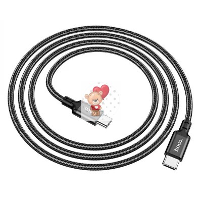 Кабель Type-C - Type-C Hoco X14 (3A, 60W, PD, оплетка нейлон) Черный Кабель Type-C - Type-C Hoco X14 (3A, 60W, PD, оплетка нейлон) Черный