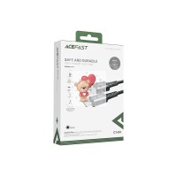 Кабель USB - Type-C Acefast C1-04 (3A, оплетка нейлон, 1,2 м) Черный Кабель USB - Type-C Acefast C1-04 (3A, оплетка нейлон, 1,2 м) Черный