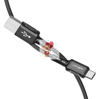 Кабель USB - Type-C Acefast C1-04 (3A, оплетка нейлон, 1,2 м) Черный Кабель USB - Type-C Acefast C1-04 (3A, оплетка нейлон, 1,2 м) Черный