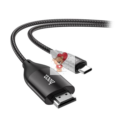 Кабель Type-C - HDMI Hoco UA16 (4K/30 Hz, оплетка нейлон, 2 м) Серый