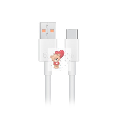 Кабель USB - Type-C для Huawei (6A, 66W, чип SuperCharger) Белый - OR Кабель USB - Type-C для Huawei (6A, 66W, чип SuperCharger) Белый - OR
