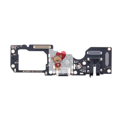 Шлейф для Oppo A78 4G (CPH2565) плата на системный разъем/разъем гарнитуры/микрофон