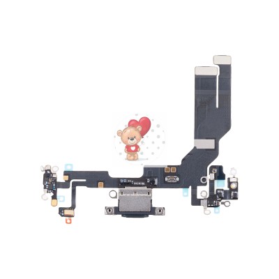 Шлейф для Apple iPhone 16e на системный разъем/микрофон Черный - Премиум