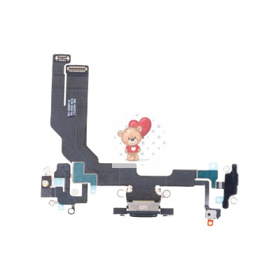 Шлейф для Apple iPhone 16e на системный разъем/микрофон Черный - Премиум