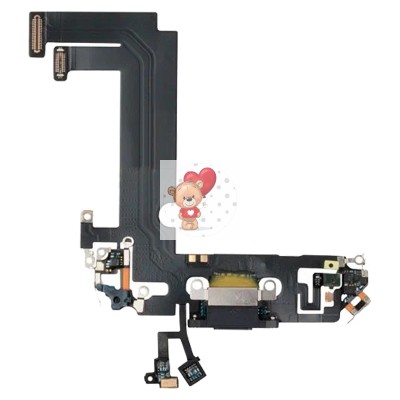 Шлейф для iPhone 12 mini на системный разъем/микрофон Черный Шлейф для iPhone 12 mini на системный разъем/микрофон Черный