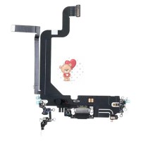 Шлейф для iPhone 14 Pro Max на системный разъем/микрофон Черный - Премиум Шлейф для iPhone 14 Pro Max на системный разъем/микрофон Черный - Премиум