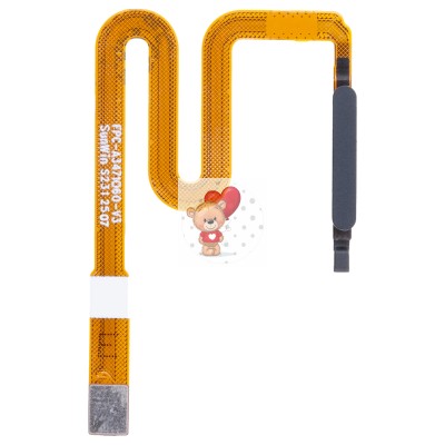 Шлейф для Samsung A037F Galaxy A03s сканер отпечатка пальцев (черный)