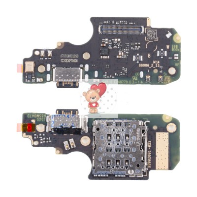 Шлейф для Xiaomi Redmi Note 12 Pro 4G плата системный разъем/разъем SIM/микрофон - Премиум