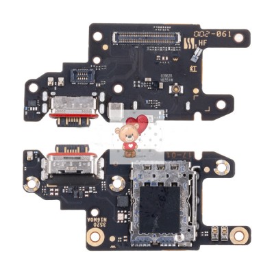 Шлейф для Xiaomi Redmi Note 13 Pro 5G плата на системный разъем/разъем SIM/микрофон - Премиум