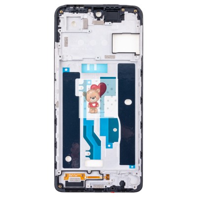 Рамка дисплея для Tecno Pova 5 (LH7n) (черная) (возможен дефект ЛКП)