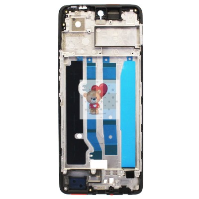 Рамка дисплея для Tecno Spark 20 Pro (KJ6) (черная) (возможен дефект ЛКП)