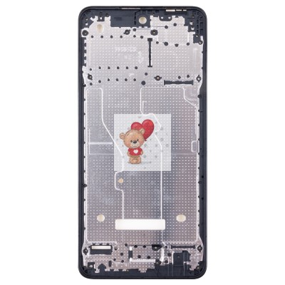 Рамка дисплея для Tecno Spark 20C (BG7n) (черная) (возможен дефект ЛКП)