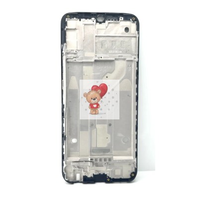 Рамка дисплея для Tecno Spark 4 (KC8) (черная) (возможен дефект ЛКП)
