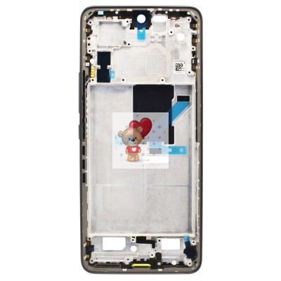 Рамка дисплея для Xiaomi 12 Lite (2203129G) (черная) (возможен дефект ЛКП)