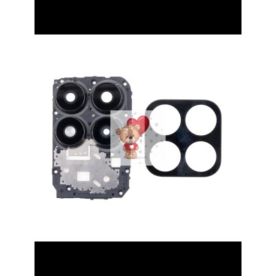 Стекло камеры для Huawei Honor X8a 4G в сборе с рамкой Голубой