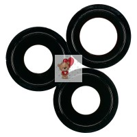 Стекло камеры для iPhone 12 Pro (комплект 3 шт.) Черный Стекло камеры для iPhone 12 Pro (комплект 3 шт.) Черный