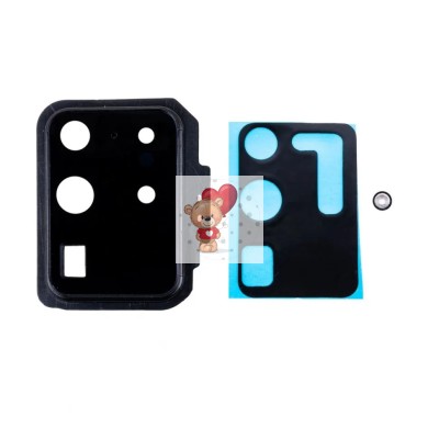 Стекло камеры для Samsung G988B Galaxy S20 Ultra в сборе с рамкой Черный Стекло камеры для Samsung G988B Galaxy S20 Ultra в сборе с рамкой Черный