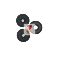 Стекло камеры для Tecno Spark 10 4G (комплект 3 шт.) Черный