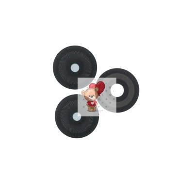 Стекло камеры для Tecno Spark 10 4G (комплект 3 шт.) Черный