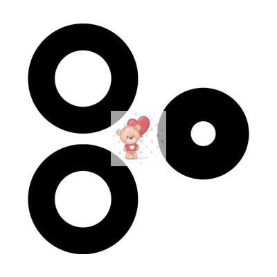 Стекло камеры для Tecno Spark 10 Pro (комплект 3 шт.) Черный