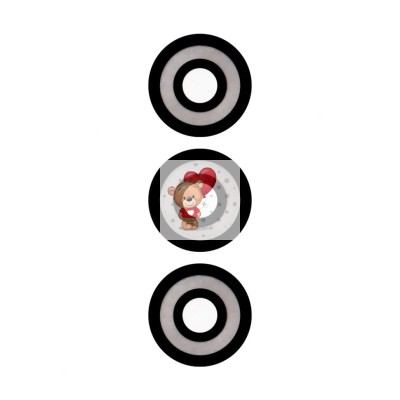 Стекло камеры для Tecno Spark 10C (комплект 3 шт.) Черный