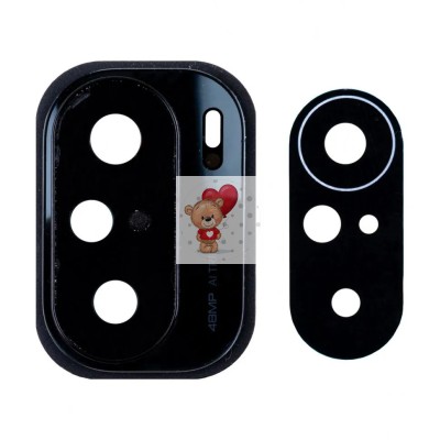 Стекло камеры для Xiaomi Poco F3 в сборе с рамкой Черный Стекло камеры для Xiaomi Poco F3 в сборе с рамкой Черный