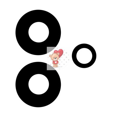 Стекло камеры для Xiaomi Poco M5 (комплект 3 шт.) Черный