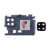 Стекло камеры для Xiaomi Redmi 9C в сборе с рамкой Черный