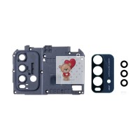 Стекло камеры для Xiaomi Redmi 9T (комплект 3 шт.) в сборе с рамкой Черный Стекло камеры для Xiaomi Redmi 9T (комплект 3 шт.) в сборе с рамкой Черный