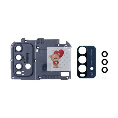 Стекло камеры для Xiaomi Redmi 9T (комплект 3 шт.) в сборе с рамкой Черный Стекло камеры для Xiaomi Redmi 9T (комплект 3 шт.) в сборе с рамкой Черный