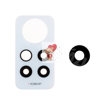 Стекло камеры для Xiaomi Redmi Note 12 Pro 4G (комплект 2 шт.) Белый