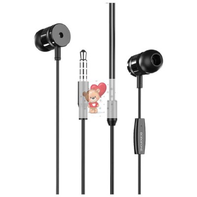 Гарнитура "3,5 мм" Jack Borofone BM31 (вакуумные) Черный Гарнитура "3,5 мм" Jack Borofone BM31 (вакуумные) Черный