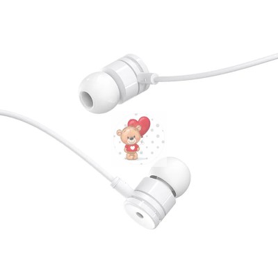 Гарнитура "3,5 мм" Jack Borofone BM31 (вакуумные) Белый Гарнитура "3,5 мм" Jack Borofone BM31 (вакуумные) Белый