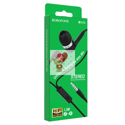 Гарнитура "3,5 мм" Jack Borofone BM39 (вакуумные) Черный Гарнитура "3,5 мм" Jack Borofone BM39 (вакуумные) Черный