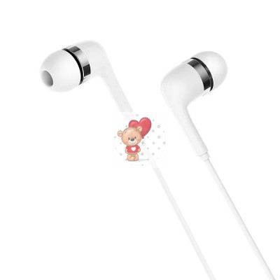 Гарнитура "3,5 мм" Jack Borofone BM39 (вакуумные) Белый