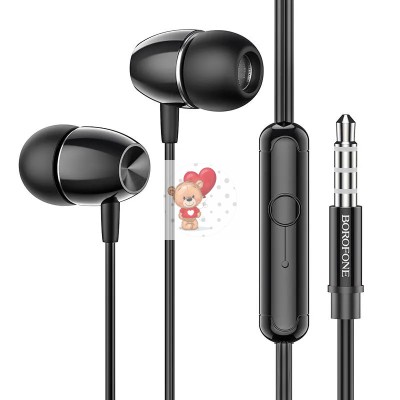 Гарнитура "3,5 мм" Jack Borofone BM57 (вакуумные) Черный