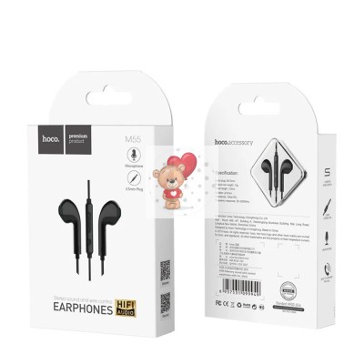 Гарнитура "3,5 мм" Jack Hoco M55 (вкладыши) Черный Гарнитура "3,5 мм" Jack Hoco M55 (вкладыши) Черный