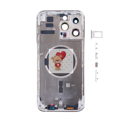 Корпус для Apple iPhone 14 Pro Max (1 Sim) Белый - Премиум Корпус для Apple iPhone 14 Pro Max (1 Sim) Белый - Премиум