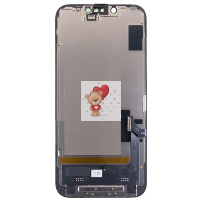 Дисплей для Apple iPhone 14 (A2883) в сборе с тачскрином Черный - JCID (Soft OLED, Full HD) (с верификацией = с привязкой без ошибки)