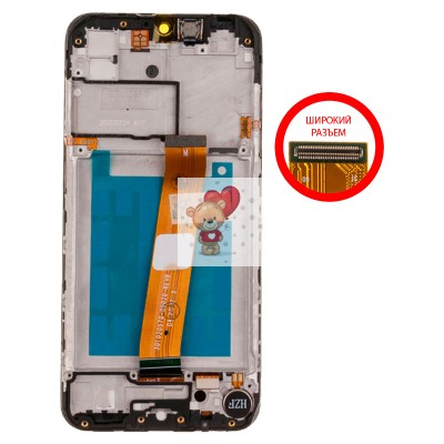 Дисплей для Samsung A015F Galaxy A01 модуль Черный (Широкий коннектор) - OR Ref. (SP)