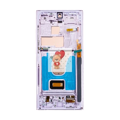 Дисплей для Samsung S918B Galaxy S23 Ultra модуль с рамкой Лавандовый - (OLED)
