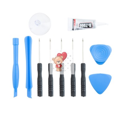 Дисплей для Xiaomi Redmi 9A в сборе с тачскрином Черный - Оптима (Комплект: набор инструментов + клей + защитное стекло)