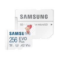 Карта памяти MicroSDXC 256GB Class 10 Samsung Evo Plus U3 V30 A2 + SD адаптер Карта памяти MicroSDXC 256GB Class 10 Samsung Evo Plus U3 V30 A2 + SD адаптер
