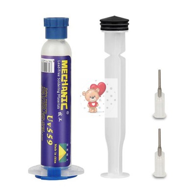 Флюс Mechanic UV-559 (10 мл, среднеактивный, безотмывочный)