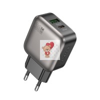 Сетевое зарядное устройство USB/Type-C Borofone BAS55A (30W, QС3.0, PD, 2 порта) Черный