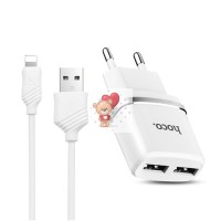 Сетевое зарядное устройство USB Hoco C12 (12W, 2 порта) Белый Сетевое зарядное устройство USB Hoco C12 (12W, 2 порта) Белый