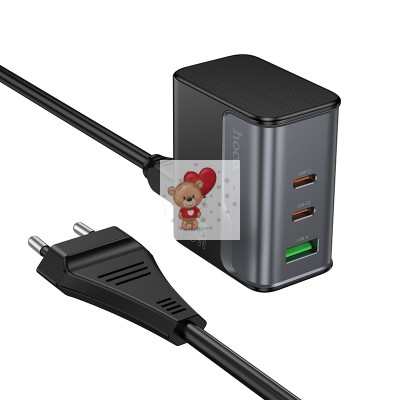 Сетевое зарядное устройство USB/Type-C Hoco CS76A (70W, QC3.0, PD, 3 порта, с сетевым кабелем) Черный Сетевое зарядное устройство USB/Type-C Hoco CS76A (70W, QC3.0, PD, 3 порта, с сетевым кабелем) Черный