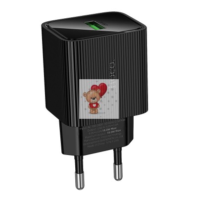 Сетевое зарядное устройство USB Hoco CS81A (18W, QС3.0, с дисплеем) Черный Сетевое зарядное устройство USB Hoco CS81A (18W, QС3.0, с дисплеем) Черный